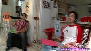 sweet college coeds fucked hard missionary in dorm