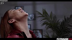 layla scarlett publicly fucks futa babe emiri momota in wild cum fest