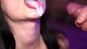 cum dripping from mouths and lips in hot close-up compilation challenge