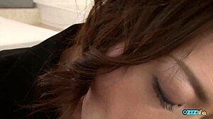 when he walked in the bathroom she bent over to worship his cock