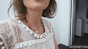 Horny girlfriend rides cock doggystyle creampie