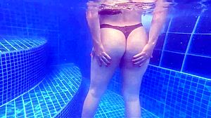 Hey check my amateur milf's huge ass fucked outdoors in water till cumshot