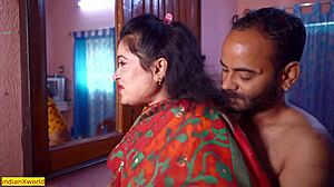 Indian village bhabhi bent over doggystyle for horny pussy pounding