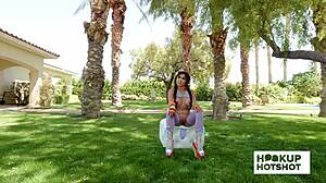 backstage, jena larose's pussy steals every spotlight and stare