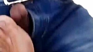 LICKIN HER FEET outside restaurant while she spits on my small cock cuck fantasy!