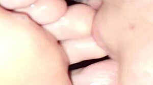 hey wanna see me licking my girlfriend's sexy toes and feet?
