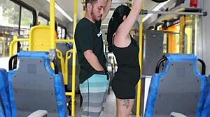 Huge Ass Brazilian Flashed and Jerked on Bus by Old Perv Till Cumshot!
