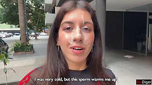 i beg you cum on my face first date public street cumwalk