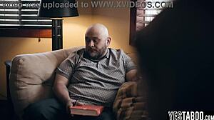 check out this distraught pregnant teen getting manipulated and pounded hard by her boyfriend's stepdad