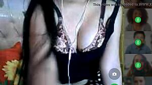 pregnant indonesian arab teen masturbates solo on camfrog