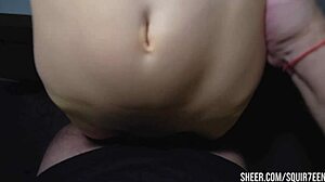horny roommate writhes and moans wildly through her explosive huge squirt