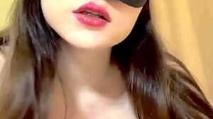 This russian brunette teen spills dirty talk fantasies while fingering shaved pussy ass rubbing small tits double penetration toys wet