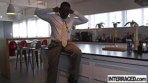 bbc bareback machine bent over fingered by huge black monster cock nonstop