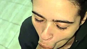 lovely interracial wife sucks husband cock cum in mouth handjob sailor costume til last drop