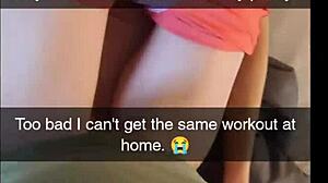 yoga milf cheats with instructor's huge cock creampie on snapchat