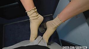 horny roommate writhes and moans wildly through her explosive huge squirt