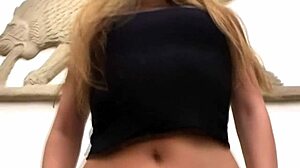 Teen model strips nude fingering pussy during amateur casting interview