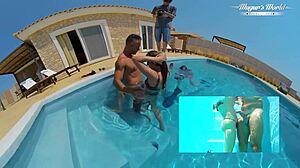 Does Talia Mint's Poolside Cowgirl Ride Make You Want Her Pussy?