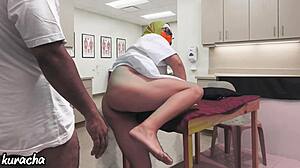 Hijab Doctor Cheats Riding Patient Cock in Hospital Room