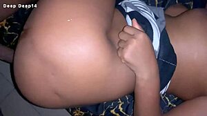 He spins her around then fucks deep inside that wet homemade pussy close up