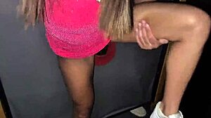 gloryhole line bangs my juicy pussy and small tits hard