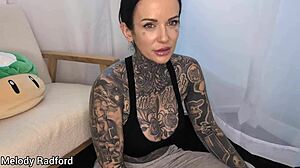 big titted bimbo milf unboxes her huge new toys in bedroom