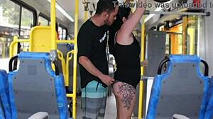 Huge Ass Brazilian Flashed and Jerked on Bus by Old Perv Till Cumshot!