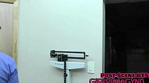 channy crossfire's tanned small tits latex gloves short hair backstage dental fetish