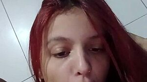 dominant tall woman rips clothes for drooling blowjob and ass worship