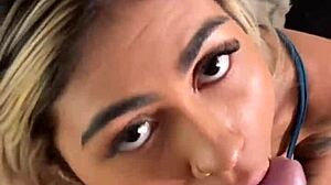 busty skinny 18yo brazilian gives first pov deepthroat bj backstage casting