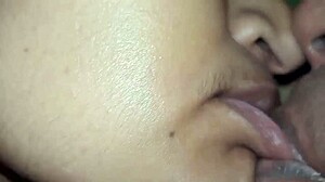 hot kisses lead to standing fuck pounding my cute wife's tight pussy passionately