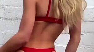 boutinela shakes red bikini thong ass worship closer teasing comp