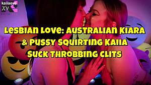 oh god australian kiara and kaiia squirtin pussies suckin clits lesbian love got me drippin wet