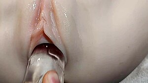 Real Doll Pussy Stuffed By Fake Cock Closeup