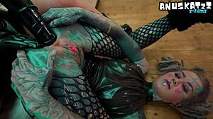 i get so turned on watching inked goth girls fist in latex