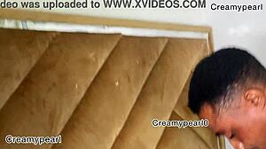 Fucking Step Cousin Wife's Shaved Pussy in Bedroom