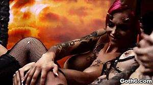 demons host hell satan diabolical orgy with goth punks licking pussy