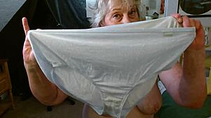 WOW, DAWNSKYE1962'S AUGUST PANTY PARADE FLASHES CURVY BODY AND FUZZY PUSSY FOR YOU!