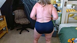 WOW, DAWNSKYE1962'S AUGUST PANTY PARADE FLASHES CURVY BODY AND FUZZY PUSSY FOR YOU!
