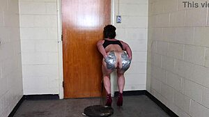 Exhausting Squat Leaves Her Bound Anus Taped Desperate