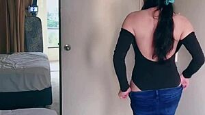 Pretty Asian Ladyboy Rips Jeans Off Big Tits