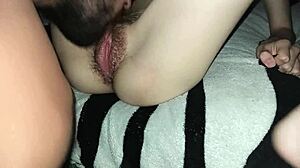 Shy girlfriend creams wildly from my deep vagina thrusts inside