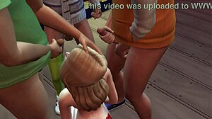 sims 4 teen sneaks bar blowjobs on huge cocks late night