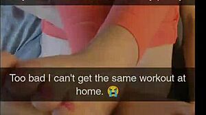 yoga milf cheats with instructor's huge cock creampie on snapchat