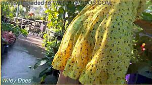 Wifey’s Braless Summer Dress Teases Big Blonde Tits Outdoors?