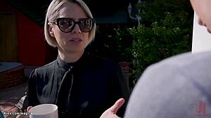 stepmom gets bound and choked by gardener in hardcore garden domination roleplay