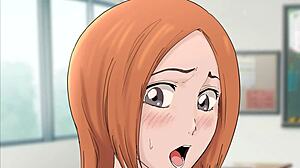 inoue orihime craves cock as bad slut in condom play