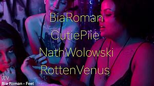 bratty girls tease with foot worship tickling and wax play