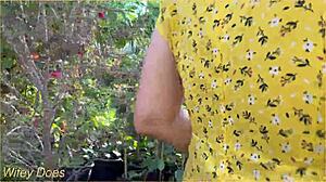 Wifey’s Braless Summer Dress Teases Big Blonde Tits Outdoors?