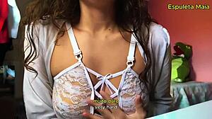 hot brunette feels dirty sucking toes smoking while fingering wet pussy desperately